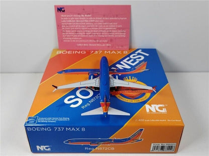 1:400 NG Model Southwest BOEING 737 MAX 8 Passenger Airplane Diecast Plane Model