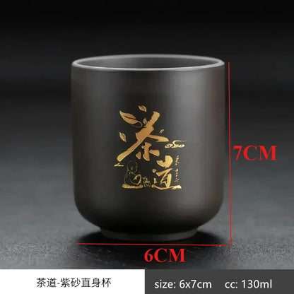 Chinese Yixing Purple Clay Teacup Coffee Cup Oolong Tea Handmade Tea Cup