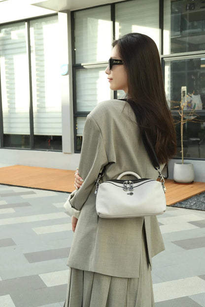 Small Square Bag for Ladies Soft Genuine Leather Cute Women‘s Crossbody Handbag