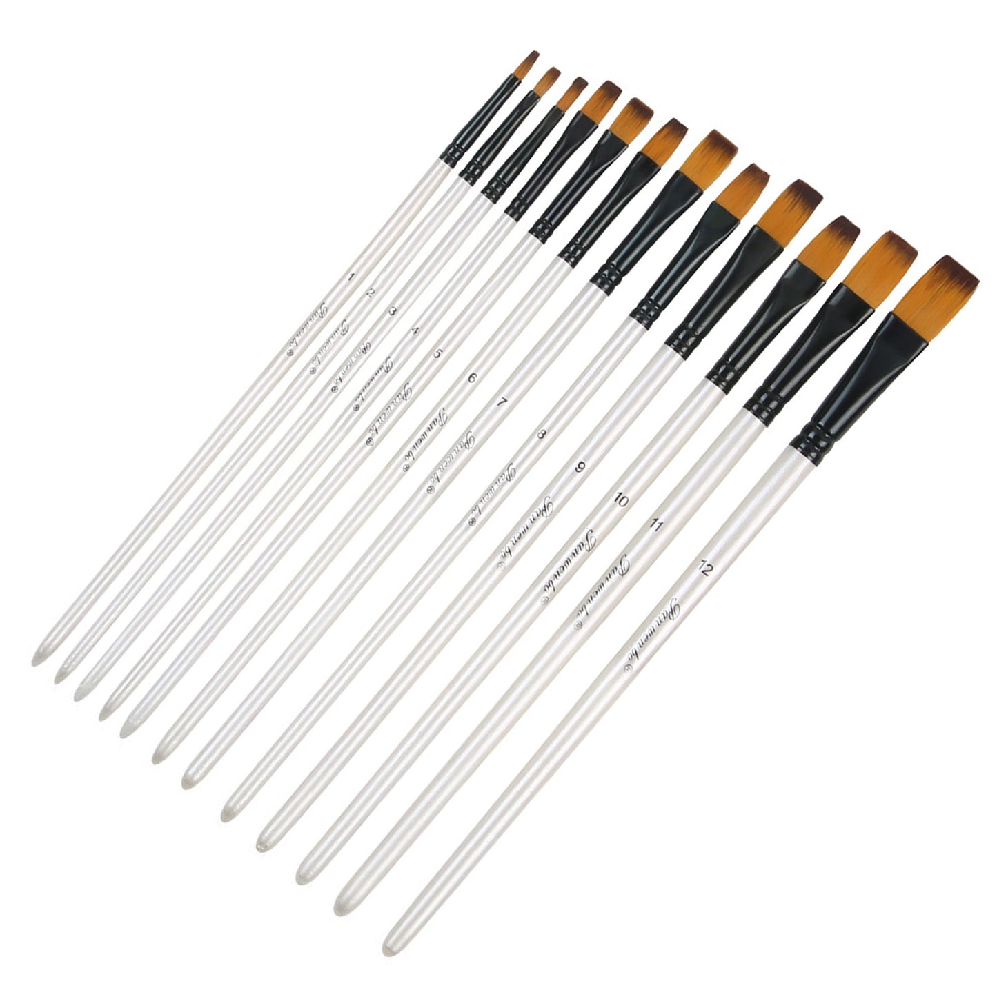 1 Set Nylon Wool Artist Paint Brushes For Watercolour Acrylic Gouache Tool