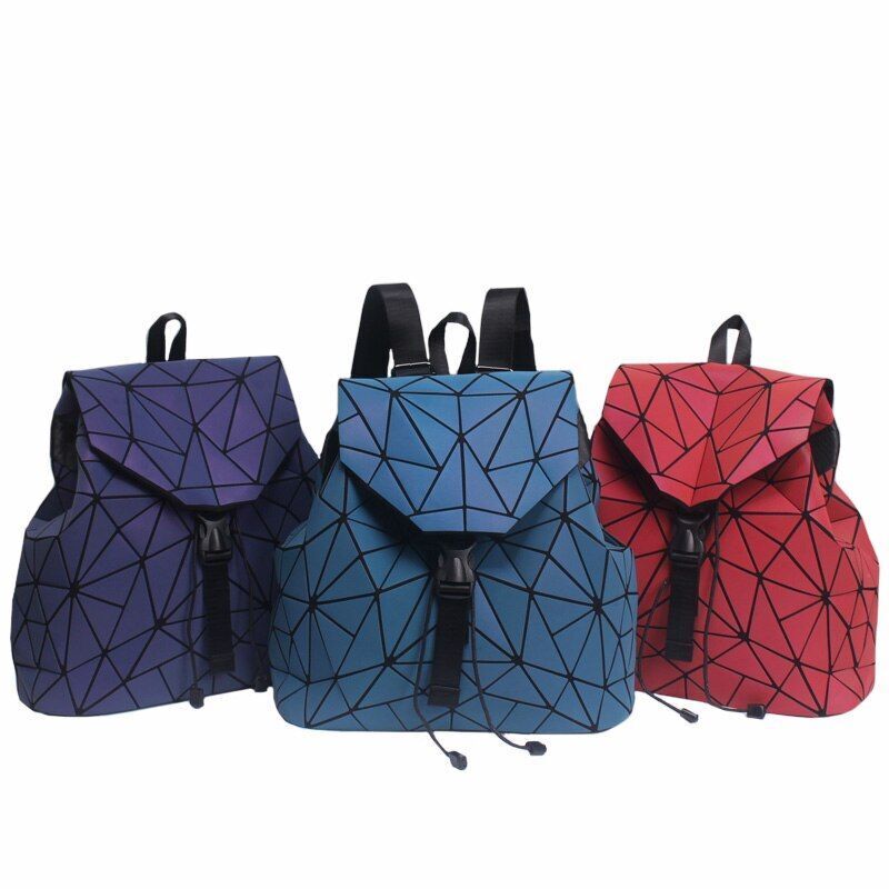 Backpack School Bag Geometric Rhombus Luminous Large Computer Bags Softback 1 PC
