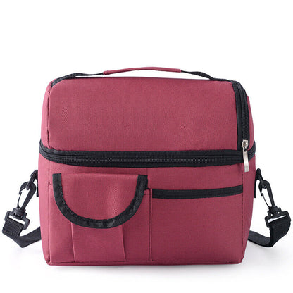 Insulation Pack Lunch Bag Double-layer Fresh-keeping Bag Picnic Pouch Ice Pack ಇ