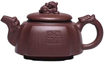 Yixing Clay Teapot 10oz Zisha Tea Pot Handmade Chinese Dragon Kungfu Tea Set Pot