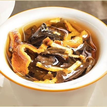 White Tea Stuffed Tangerine Orange Fuding Chenpi Bai Cha Aged Shou Mei white tea