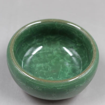 2.24 inch Chinese Crackles Porcelain Song Guan Kiln Green Glaze Teacup Cup