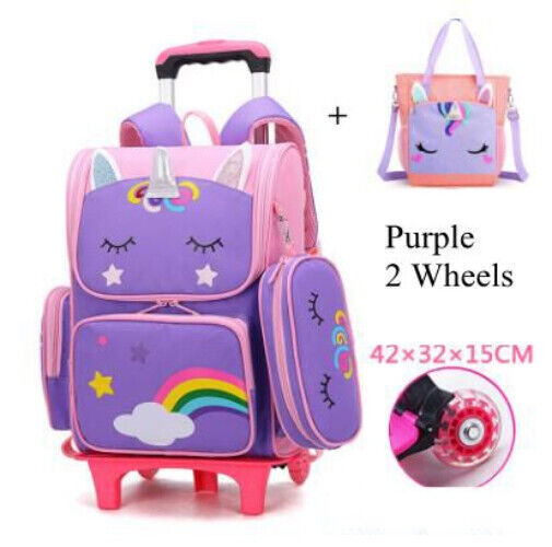 School Trolley Bag Girls School Bag Backpack Bags School Wheeled Backpack Bag