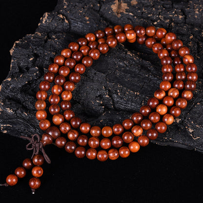 Chinese Red Sandalwood 6/8/12/15/18/20/25MM Round Buddha Beads Fashion Bracelet