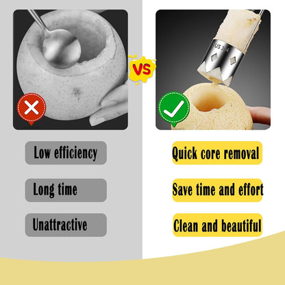 5PCS Stainless Steel Core Remover Pear & Apple Corer Vegetable Seed Extractor