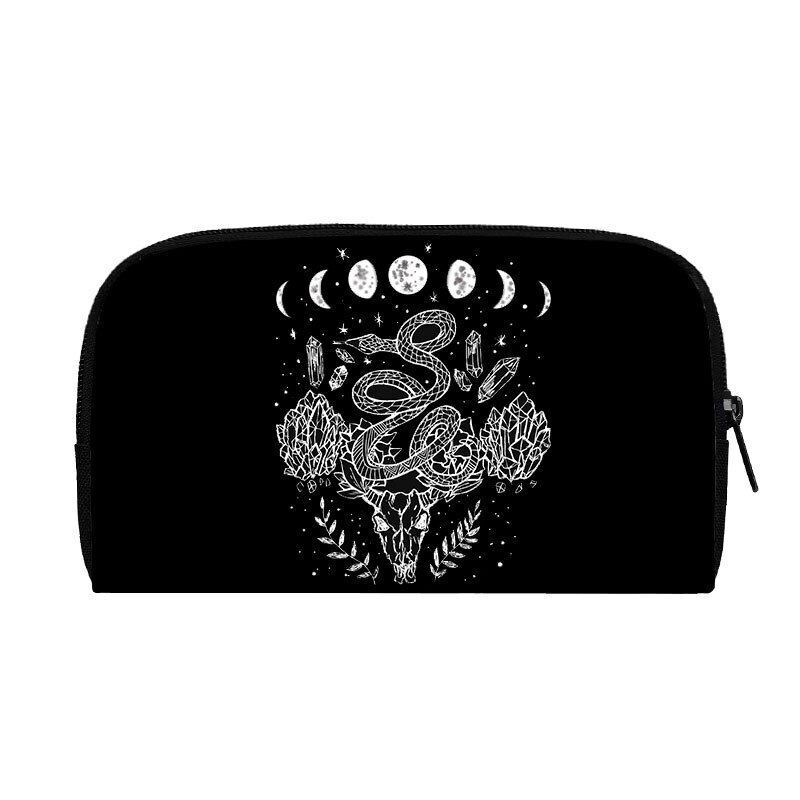 Cute Black Witch Wallet Money Bags Skull Gothic Purses Credit Card Phone Holder