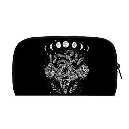 Cute Black Witch Wallet Money Bags Skull Gothic Purses Credit Card Phone Holder