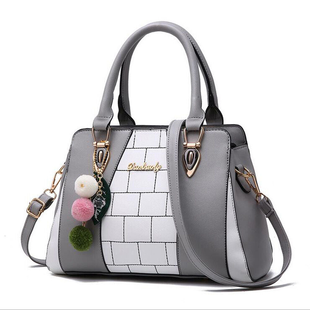 Womens PU Leather Bag Purse Shoulder Handbags Tote Messenger Satchel Cross Body