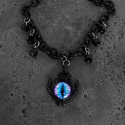 Dark Style Devil's Eye Necklace Hip Hop Choker Punk Clavicle Chain Jewelry