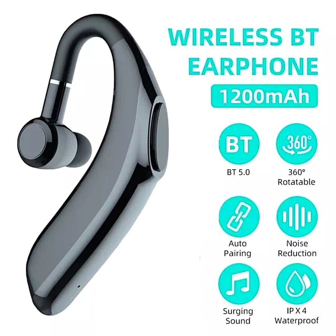 Wireless Bluetooth 5.1 Earpiece Noise Cancelling Driving Trucker Headset Earbuds