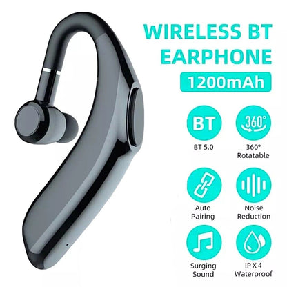 Wireless Bluetooth 5.1 Earpiece Noise Cancelling Driving Trucker Headset Earbuds