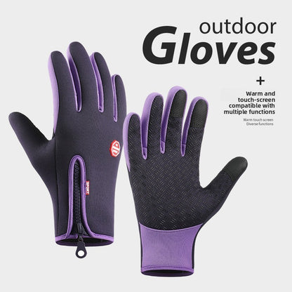 Outdoor Insulated Windproof Waterproof Sports Gloves, Touchscreen Winter Gloves