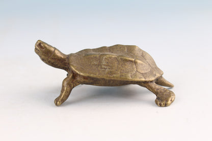 Chinese bronze hand casting turtle tortoise statue collectable figure tea pet