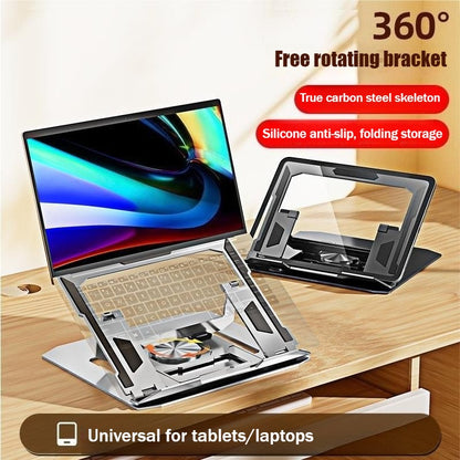 Alloy 360° Rotary Folding Notebook Tablet Hollow Heat Dissipation Support Frame