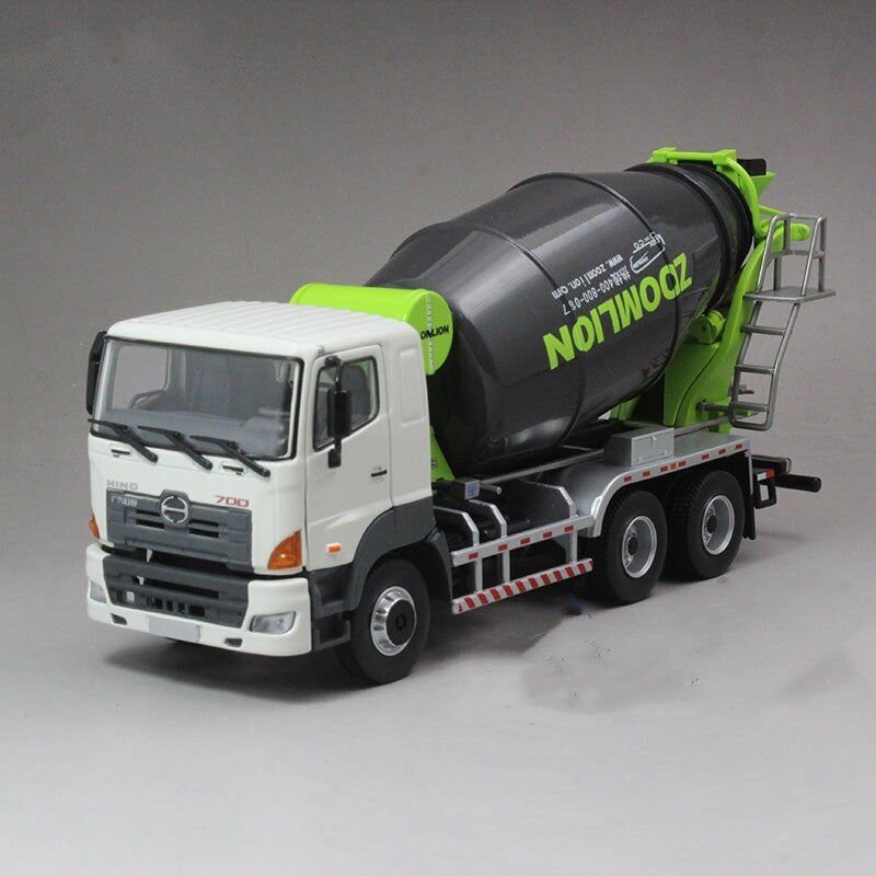 1:38 24CM ZOOMLION HINO700 10m³ Mixer Vehicle Diecast Truck Model Collection