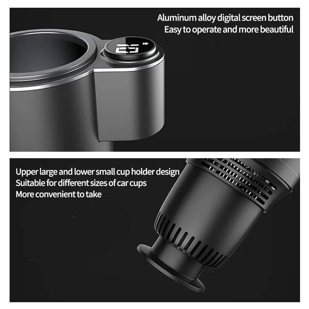 2 In 1 Car Cup Mug Holder DC 12V Heating & Cooling Cup