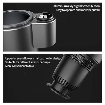 2 In 1 Car Cup Mug Holder DC 12V Heating & Cooling Cup