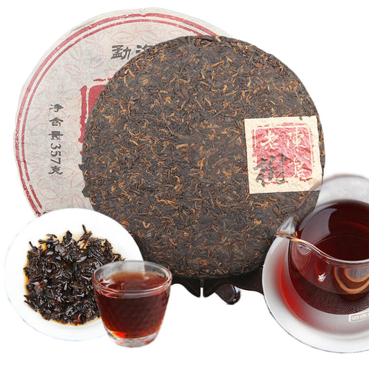 Puerh tea Cooked Tea Cake Ripe Black Tea Spring Sea Brown Mountain Palace 357g