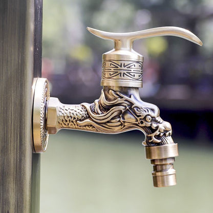 Decorative Garden Faucet Brass Animal Shape Bibcock Retro Tap Bathroom Accessory