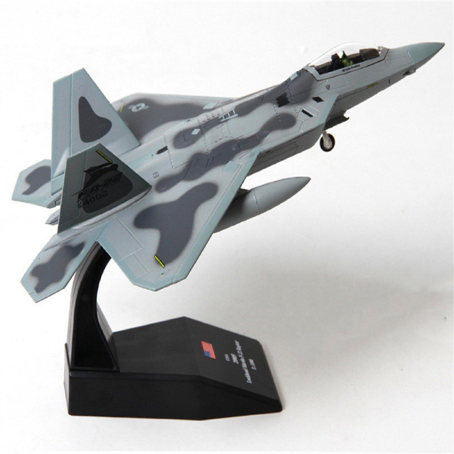 1/100 F-22 Aircraft Model Simulation Raptor Fighter Aviation Military Exhibition