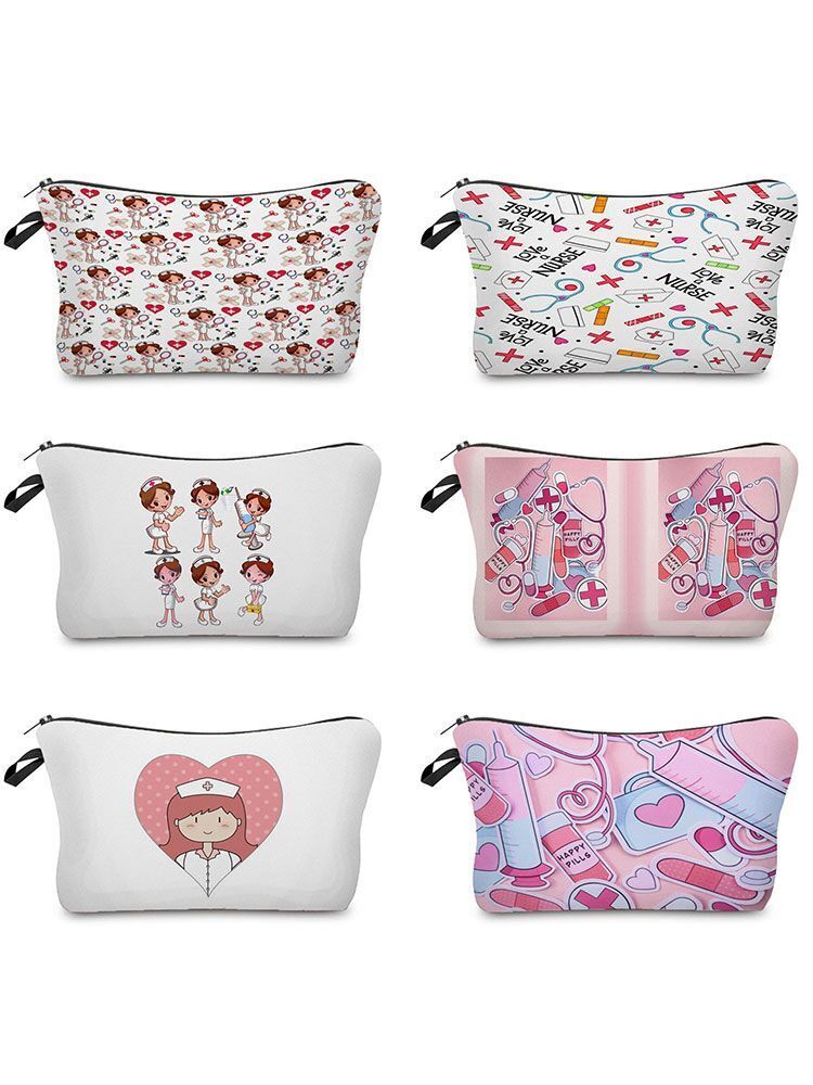 Printed Cosmetic Organizer Storage Bags Makeup Cartoon Purse 18*22*13.5 CM 1 PC