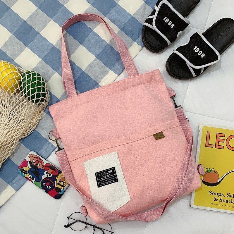 Simple Women Package Print Cute Bear Canvas Bag Handbag Shoulder Bag 33x5x37 cm