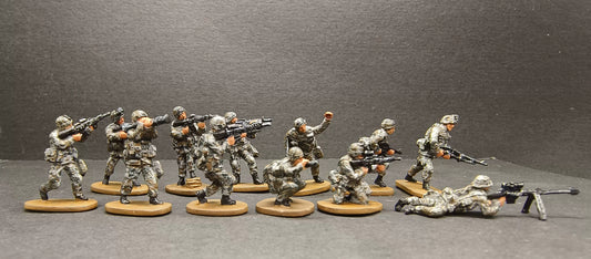 1/72 China PLA Soldiers Camouflage Color 12man handpainted Model *H030