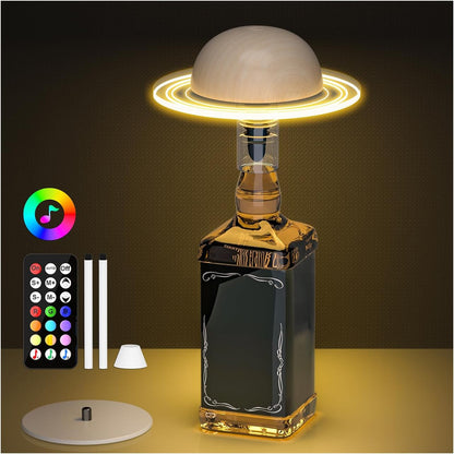 Nreonrick Wireless Bottle Lamp,Rgb Table Lamp, Dimmable Color Changing Desk Lamp