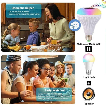 La Lampara Led Smart Altavoz Music Player De Control Remoto Wireless +12W RGB