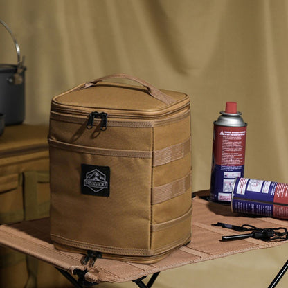 Outdoor Camping Bag Stove Canister Pot Carry Picnic Basket Foldable Tableware