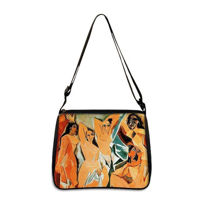 Famous Paintings Handbag Women Shoulder Bags Shopping Bag Canvas Pouch Zipper