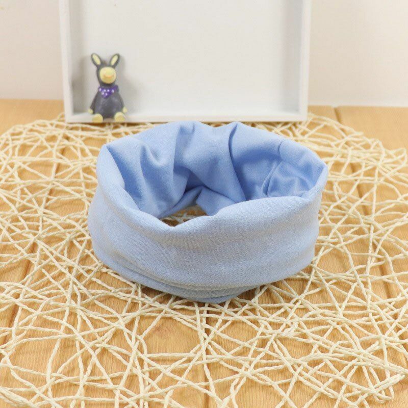 Hats Scarf Solid Knitted Cotton Baby Children Warm Earmuffs Colorful Crown Caps
