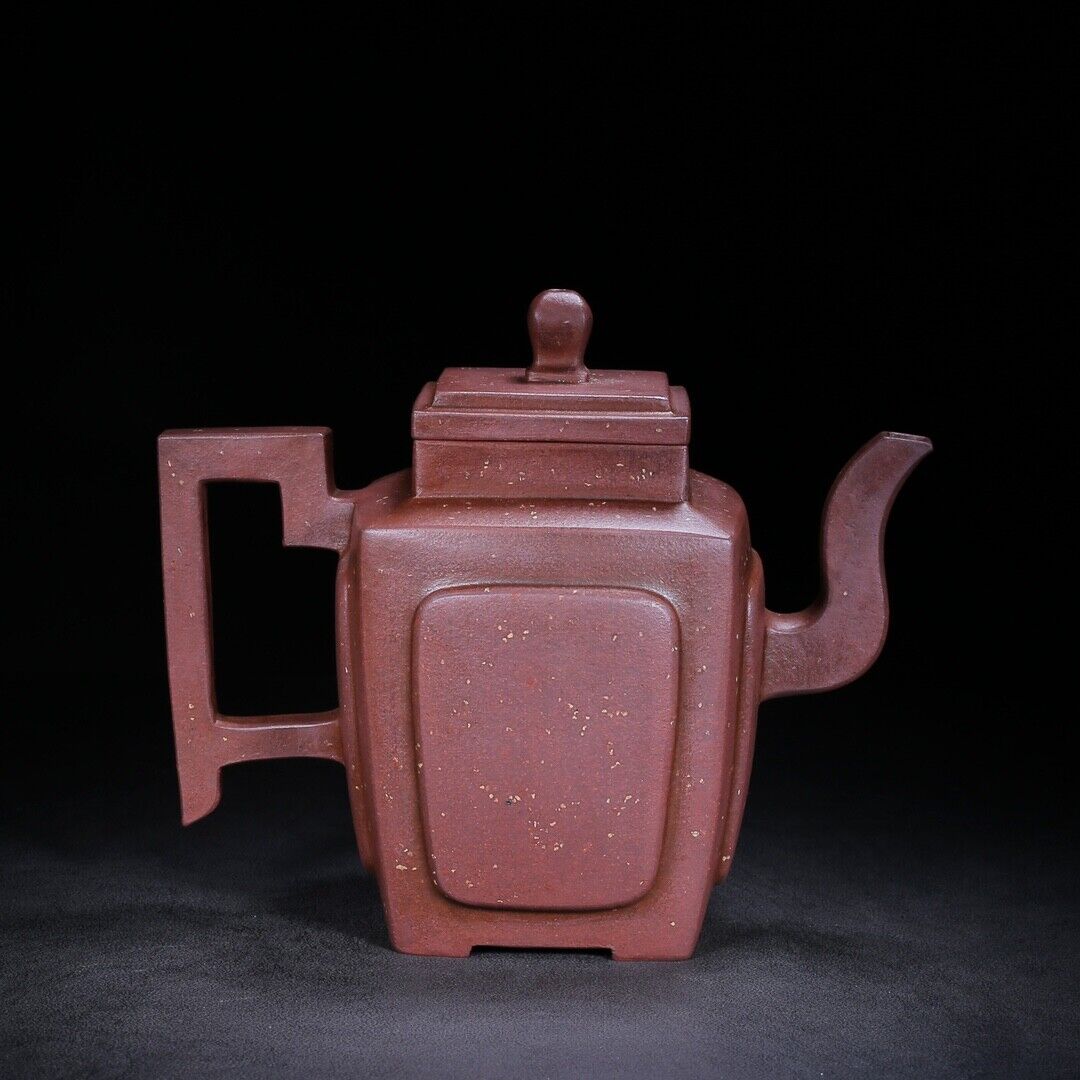 Chinese Yixing Zisha Clay Handmade Exquisite Teapot （四方 底款：时大彬）