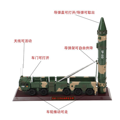 1: 35 China Dongfeng DF 21D Ballistic Missile Launch Vehicle Alloy Model