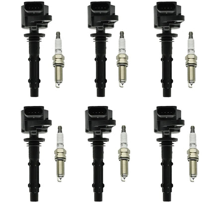 6PCS Ignition Coil & Spark Plug Set For Mercedes-Benz ML350 ML450 ML550