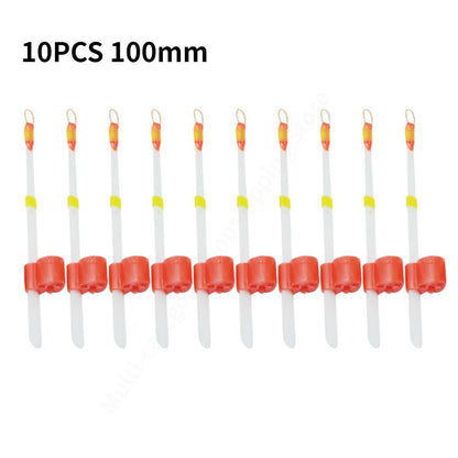 10pcs Waterproof High Intensity Ice Fishing Pole Rod Top Tips Tackle Tool Set