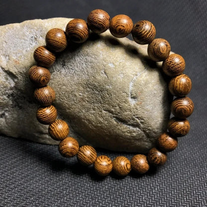 8mm Natural Wooden Beads Bracelet Tibetan Buddha Rosary Handmade Lucky Bracelets