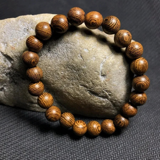 8mm Natural Wooden Beads Bracelet Tibetan Buddha Rosary Handmade Lucky Bracelets