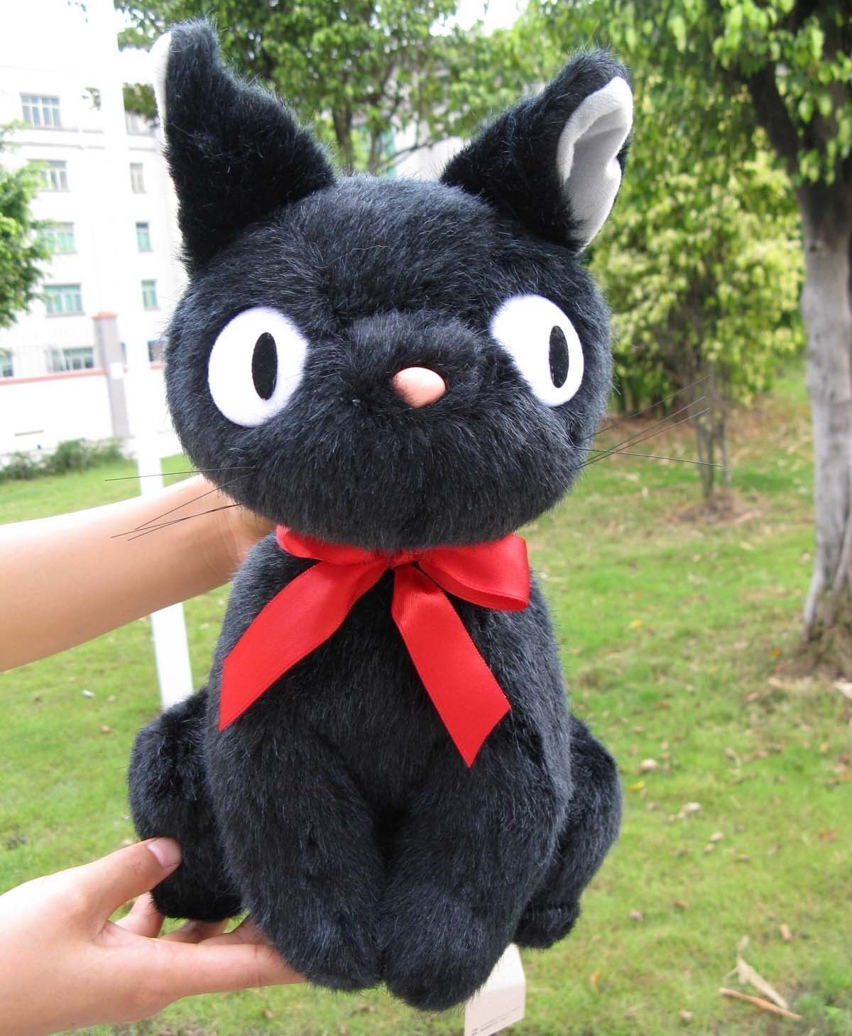 Black Plush Doll Bag Women Cute Funny Backpack Flannel Soft Handle 20L Traveling