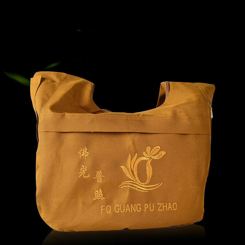 Embroidery Shoulder Bags Shaolin Zen Monk Buddhist Meditation Lay Kung Fu Bag