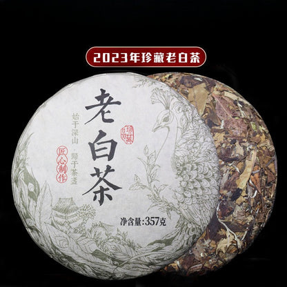 357g Fuding Old White Tea 2023 Mellow Aroma Sweet Chen Nian White Tea Cake