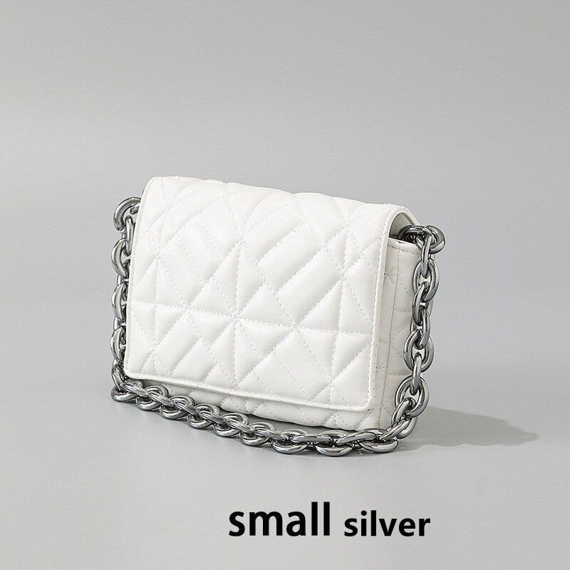 Handbag Green Small Flap Shoulder Bag Chain Clutch Bags Polyester Square Purse