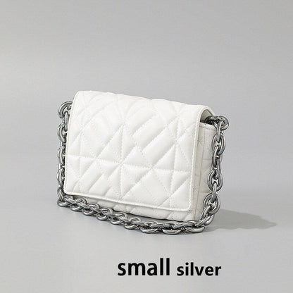 Handbag Green Small Flap Shoulder Bag Chain Clutch Bags Polyester Square Purse