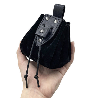 Medieval Vintage Waist Bag Hanging Belt Coin Purse Faux Leather Cosplay Props