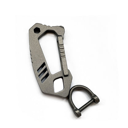 Titanium Alloy Carabiner Keychain Clip Outdoor Multi Tool EDC Car Keychain Gift