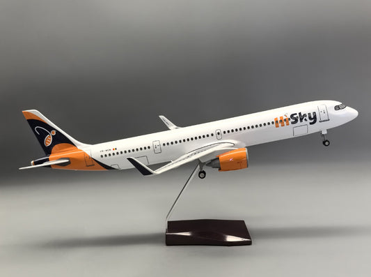 47CM 1:95 HiSky Europe AIRBUS A321NEO Airplane Landing Gear Resin Aircraft Model