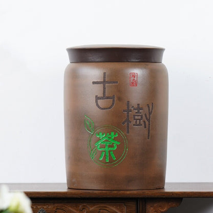 Big Jar With Lid Handmade Tea Canister Can Save 14 Pu'er Tea Cake Zisha Sealed